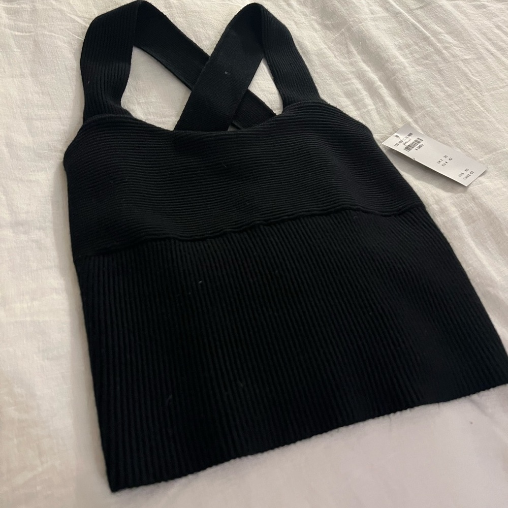 Abercrombie & Fitch Black Ribbed Square-Neck Tank Top - Picture 9 of 10